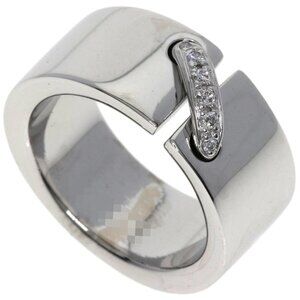 CHAUMET Lien Diamond Ring 18K White Gold Size 6.25